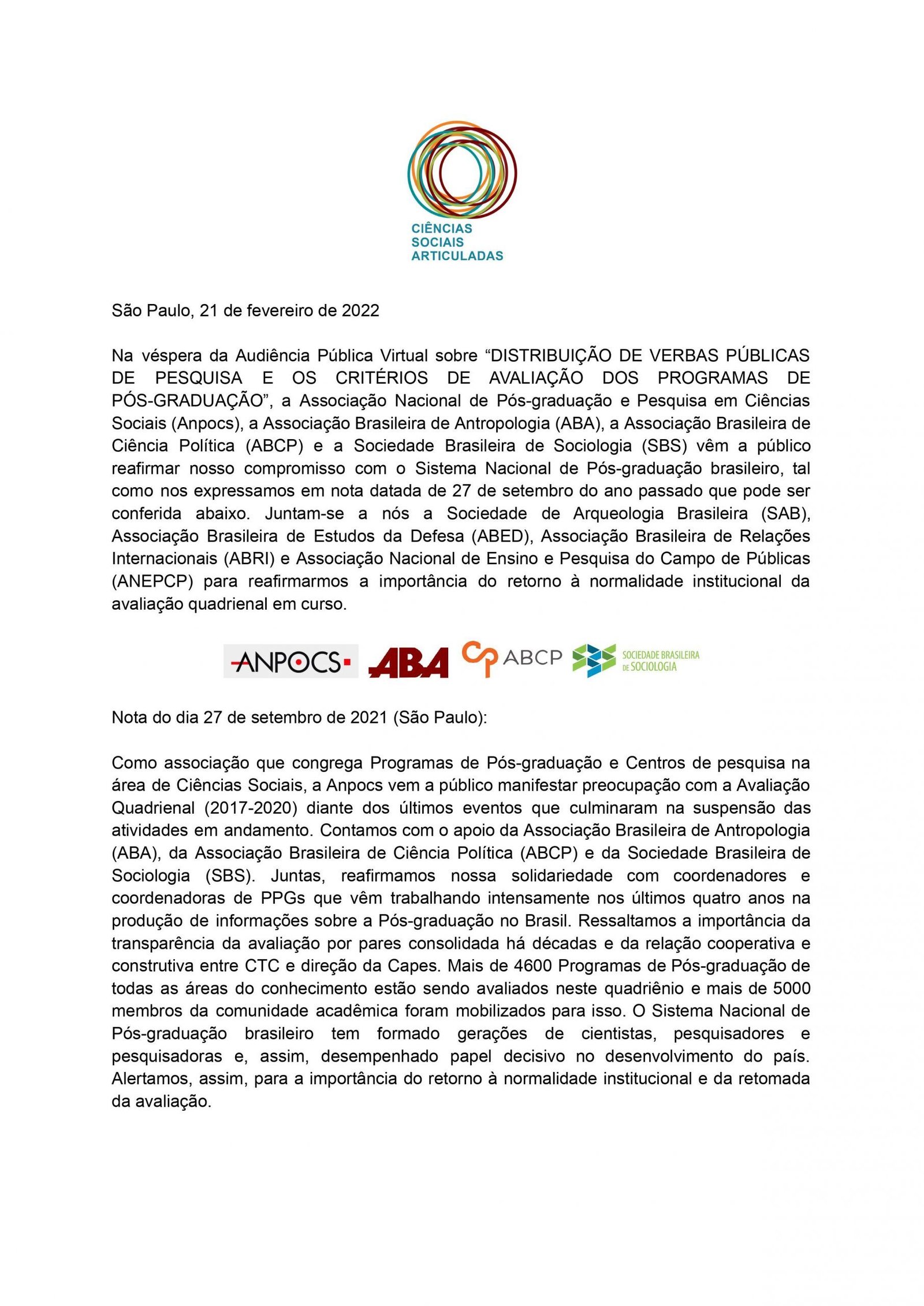 Articulação A4: em defesa da Pós-graduação