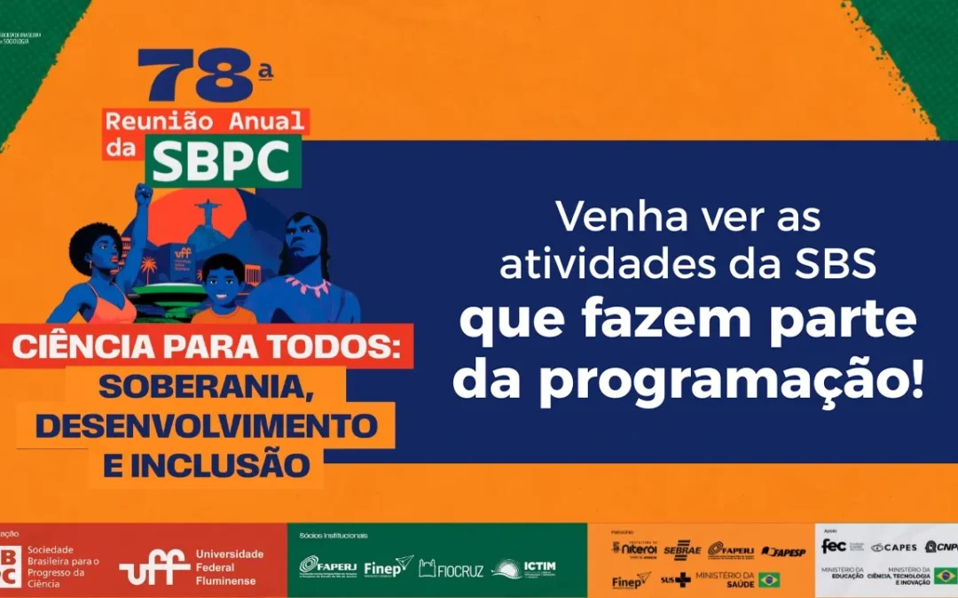 Confira as atividades da Sociedade Brasileira de Sociologia (SBS) no 78ª Reunião Anual da SBPC.